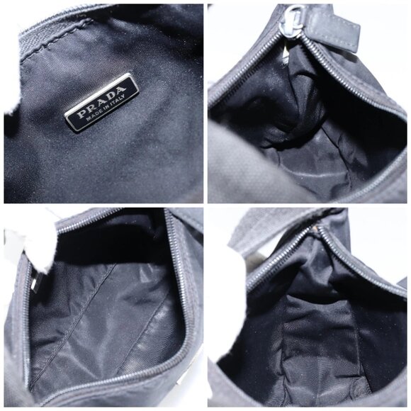 PRADA Hand Bag Nylon Black Silver Auth 146276 - Picture 15 of 16